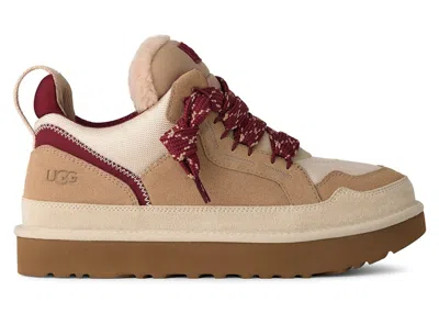 Pre-owned Ugg Men's  Lowmel Sneakers In Driftwood/biking Red