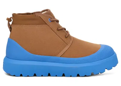 Pre-owned Ugg Men's  Neumel High Weather Hybrid Boot Sneakers In Chestnut/big Sky Blue