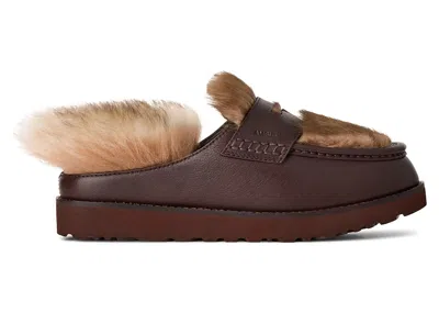 Pre-owned Ugg Men's  Penny Loafer Ambush Sneakers In Burgundy