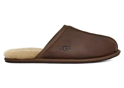Pre-owned Ugg Men's  Scuff Leather Slipper Sneakers In Tan