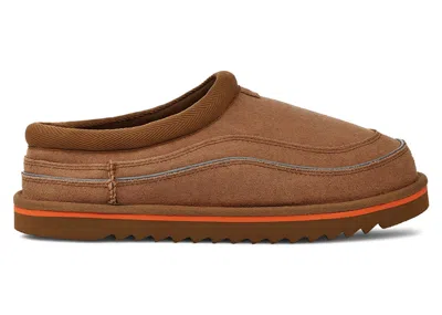 Pre-owned Ugg Men's  Tasman Cali Wave Slipper Sneakers In Chestnut/orange Soda