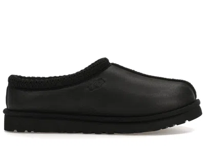 Pre-owned Ugg Men's  Tasman Leather Slipper Black Sneakers In Black Tnl