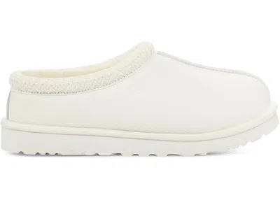 Pre-owned Ugg Men's  Tasman Leather Slipper Sneakers In White