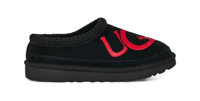 Pre-owned Ugg Men's  Tasman Logo Slippersneakers In Black/samba Red In Multi