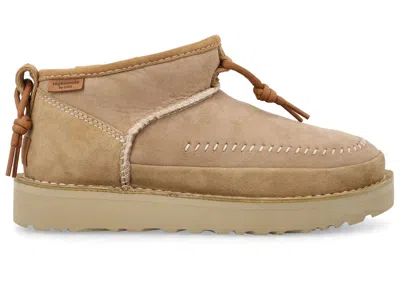 Pre-owned Ugg Men's  Ultra Mini Crafted Regenerate Classic Boot Sneakers In Sand