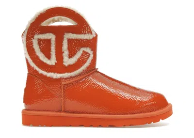 Pre-owned Ugg Men's  X Telfar Logo Mini Crinkle Sneakers In Spicy Pumpkin In Orange
