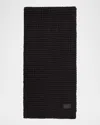 Ugg Men's Waffle Knit Scarf In Black
