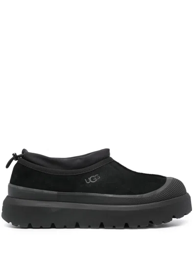 Ugg Men's Waterproof Suede Lace-up Boots With Sealed Seams & Plush 17mm Lining In Black