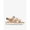 UGG MENS BEIGE GOLDENCOAST MULTI-STRAP SUEDE SANDALS