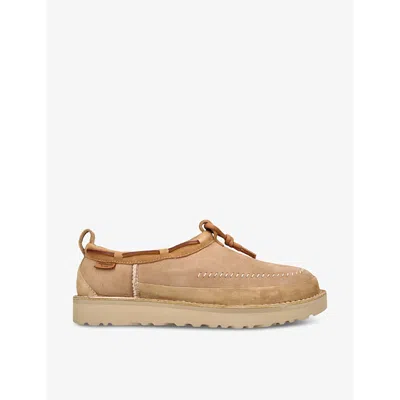 Ugg Mens Tasman Shearling-lined Suede Slippers Beig In Beige