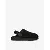 Ugg Suede Mules Metallic Microfibre Edge In Black
