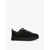 Ugg Lo Lowmel Suede Lace Up Trainers In Black