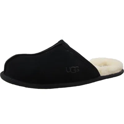Ugg Mens Cushioned Footbed Suede Slide Slippers In Black