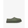 Ugg Mens  Tasman Suede And Shearling Slippers In Khaki