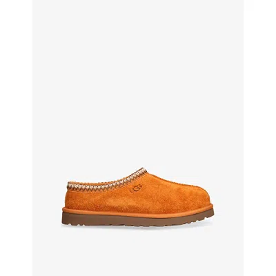 Ugg Mens  Tasman Shaggy Suede And Shearling Slippers
