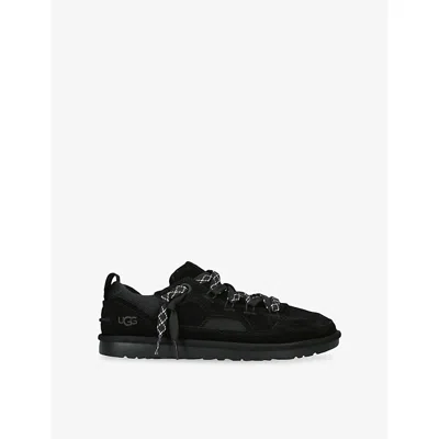 UGG MENS MINIMEL SUEDE TRAINERS BLACK EUR 42 / 8 UK