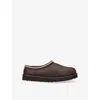 Ugg Mens Tasman Shearling-lined Suede Slippers Dark Brow In Dark Brown
