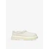 Ugg Mens Tasman Lug-sole Suede Slippers Whit In White
