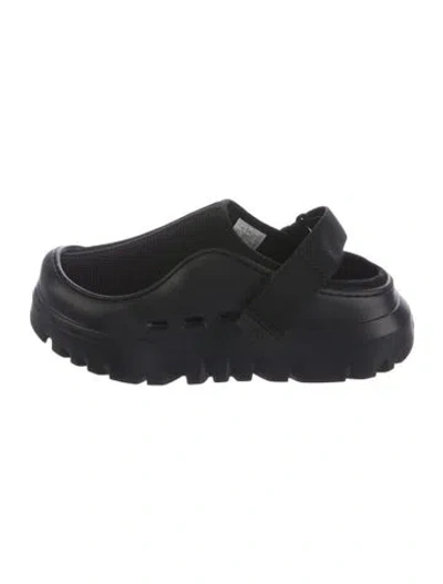 Pre-owned Ugg Mesh Mules In Black