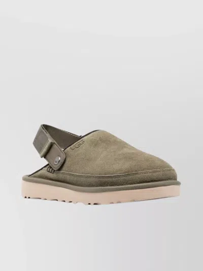 UGG METALLIC SUEDE SANDALS MICROFIBRE EDGE