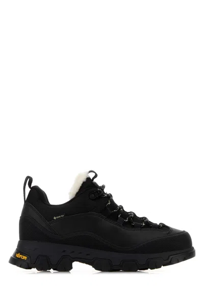 UGG UGG BLACK CANVAS AND LEATHER METROTREK SNEAKERS