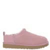 Ugg Micro Ankle Boots With Soft Suede Exterior And Round Toe Design In Pink