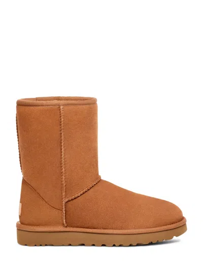 Ugg Mid-calf Sheepskin And Suede Boots In Brown