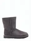 Ugg Mid-calf Suede Boots With Plush Lamb Lining In Gray