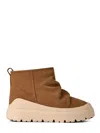 Ugg Mid-height Ruched Leather Boots With Sole In Brown
