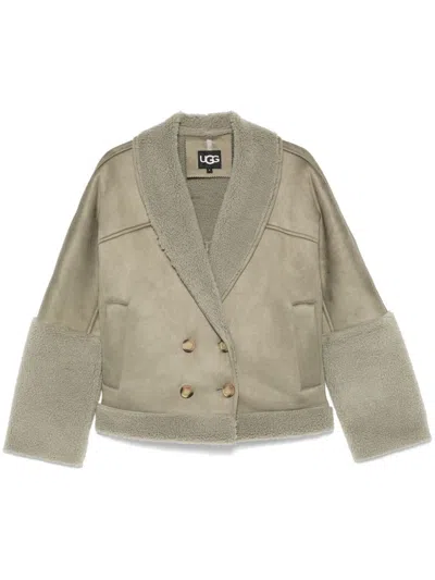 Ugg Mindy Luxefluff Jacket In Msg Moss Green