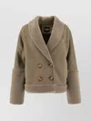 Ugg Mindy Luxefluff Shearling Trim Double-breasted Jacket