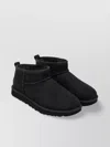 Ugg Mini Ankle Boot Round Toe Flat Sole In Black