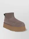 Ugg Mini Ankle Boots With Platform Sole And Pull Tab In Grey