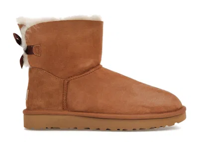 Pre-owned Ugg Mini Bailey Bow Ii (women's) Sneakers In Chestnut
