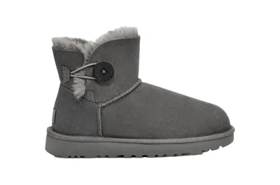 Pre-owned Ugg Mini Bailey Button Ii (women's) Sneakers In Grey In Gray