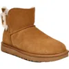 Ugg Mini Bailey Fluff Buckle Womens Suede Shearling Winter & Snow Boots In Pink