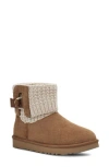 Ugg 秋冬女士舒适平底保暖休闲鞋时尚针织短靴1113463栗色 In Chestnut/oatmeal Suede