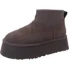 Ugg Mini Dipper Womens Faux Fur Lined Faux Shearling Shearling Boots