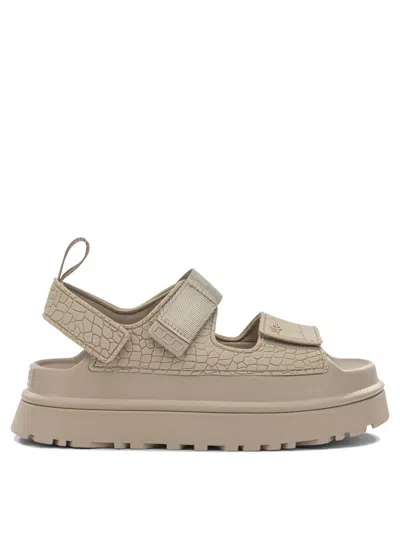Ugg Mini Embossed Low Sandals For Women In Neutral