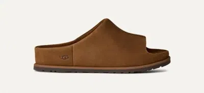 Ugg Mini Leather Slip-on Shoes In Dark Chestnut
