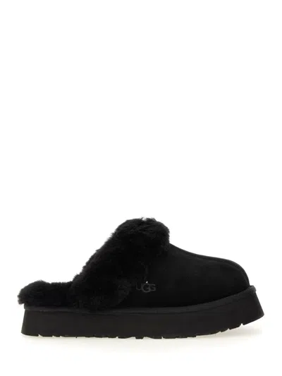 Ugg Mini Leather Slipper In Black