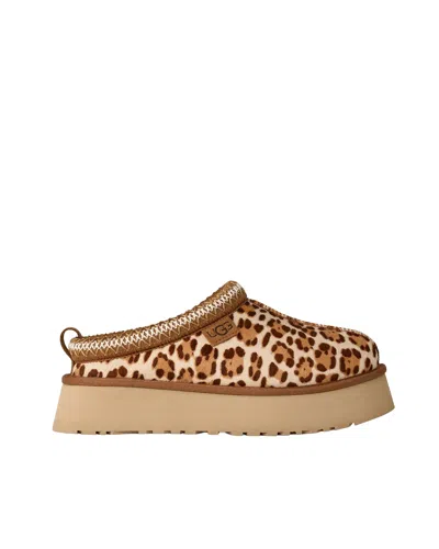Ugg Mini Leopard Print Sandals For Women In Brown