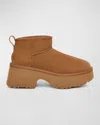 Ugg Brown 'ultra Mini New Heights' Boots In Chestnut