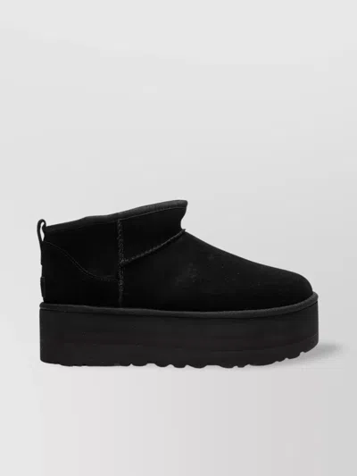 UGG SUEDE PLATFORM ANKLE BOOTS