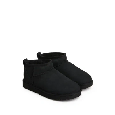 Ugg Classic Ultra Mini Suede Boots For Woman In Black