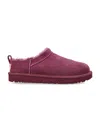 Ugg Micro Suede Short Boot Slippers Round Toe In Burgundy