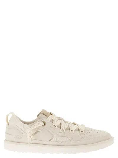 Ugg Minimel Suede And Fabric Trainers In White