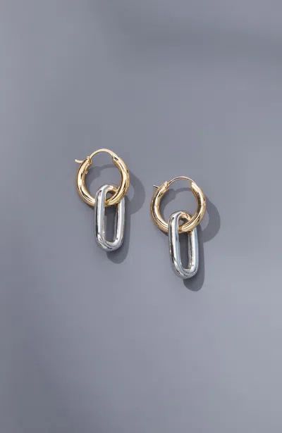 Ugg Mixed Metal Convertible Hie Earring In Goldtone/silvertone