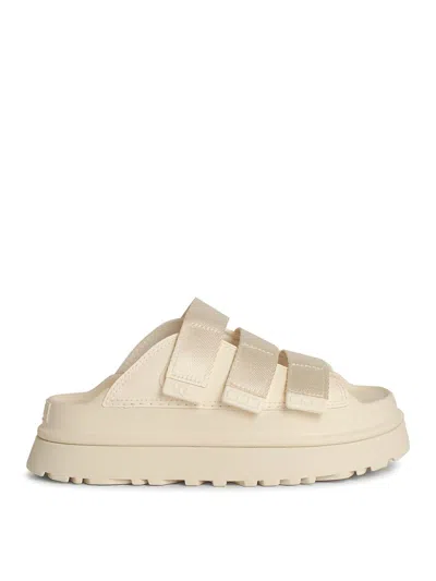 Ugg Goldenglow Ivory Fabric Blend Slippers In White