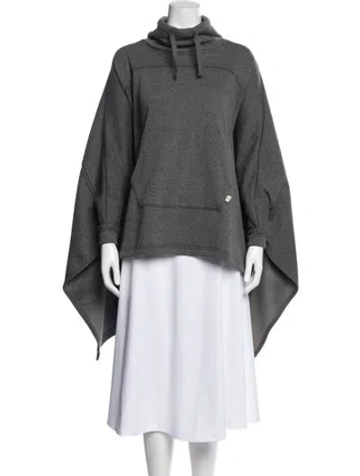 Pre-owned Ugg Mock Neck Long Sleeve Hoodie In Gray